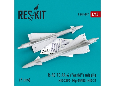 R-40 Td Aa-6 (Acrid) Missile (2 Pcs) Mig-25pd, Mig-25pds, Mig-31 - image 1