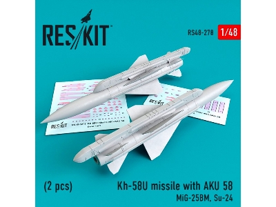 Kh-58u Missile With Aku 58 2 Pcs Mig-25bm, Su-24 - image 1