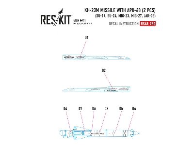 Kh-23m Missile With Apu-68 2 Pcs Su-17, Su-24, Mig-23, Mig-27, Jak-38 - image 2