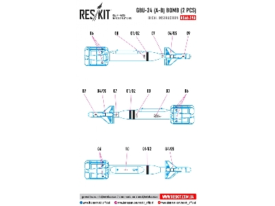 Gbu-24 A-b Bomb 2 Pcs A-6, A-10, F-14, F-15, F-16, F/A-18, F-111, Mirage 2000 - image 3