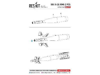 Gbu-24 B Bomb 2 Pcs A-6, A-10, F-14, F-15, F-16, F/A-18, F-111, Mirage 2000 - image 2