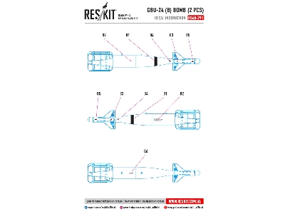 Gbu-24 B Bomb 2 Pcs A-6, A-10, F-14, F-15, F-16, F/A-18, F-111, Mirage 2000 - image 3