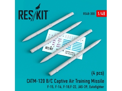 Catm-120 B/ C Captive Air Training Missile 4 Pcs F-15, F-16, F-18,f-22, Jas-39, Eutofighter - image 1