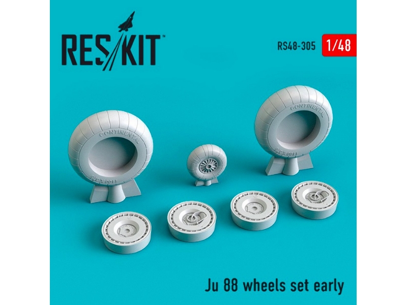 Ju 88 Wheels Set Early Type - image 1