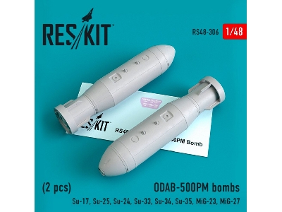 Odab-500pm Bombs 2pcs Su-17, Su-25, Su-24, Su-33, Su-34, Su-35, Mig-23, Mig-27 - image 1