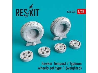 Hawker Tempest/Typhoon Wheels Set Type 1 (Weighted) - image 1