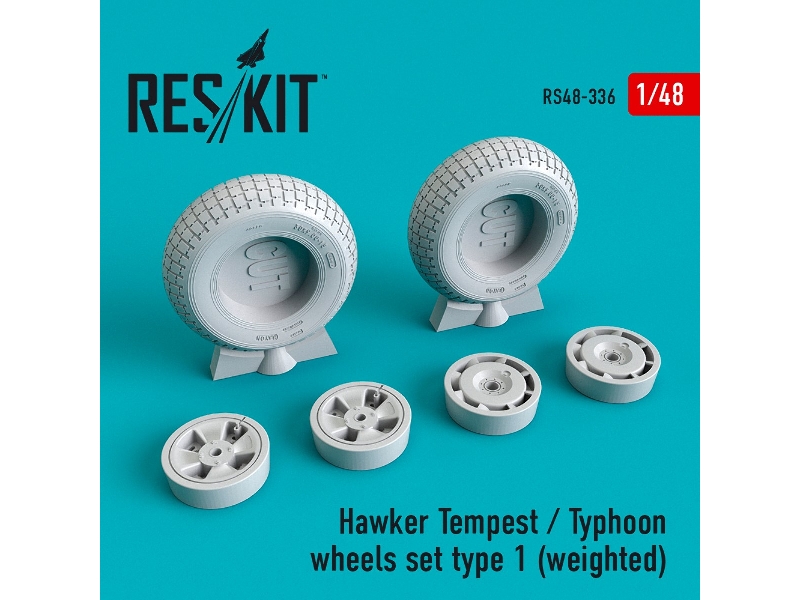 Hawker Tempest/Typhoon Wheels Set Type 1 (Weighted) - image 1