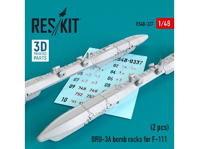 Bru-3a Bomb Racks For F-111 2 Pcs 3d Printing - image 1