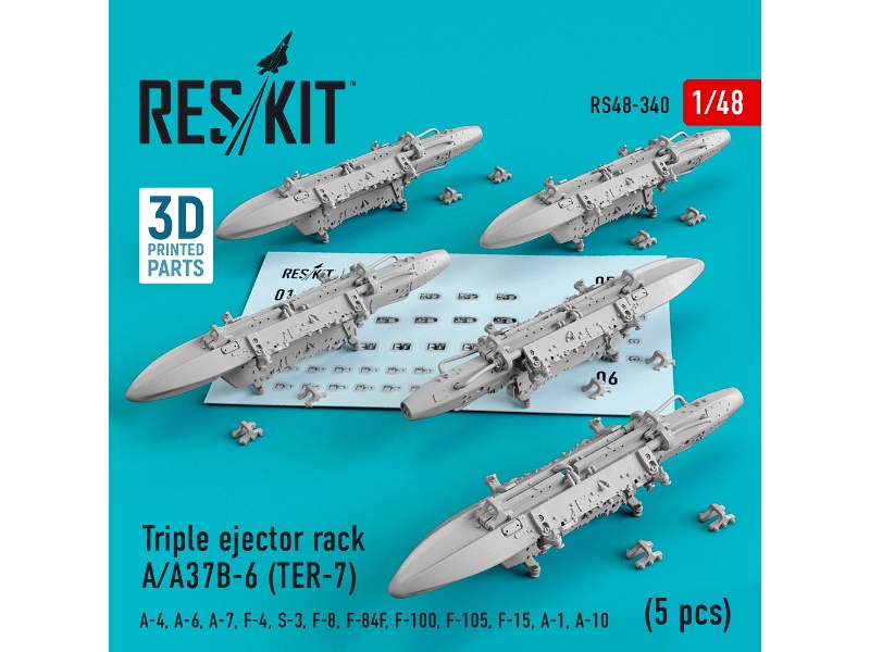 Triple Ejector Rack A/ A37b-6 Ter-7 5 Pcs A-4, A-6, A-7, F-4, S-3, F-8, F-84f, F-100, F-105, F-15, A-1, A-10 - image 1