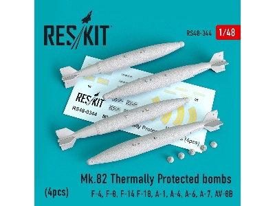 Mk.82 Thermally Protected Bombs (4pcs)(F-4, F-8, F-14 F-18, A-1, A-4, A-6, A-7, Av-8b) - image 1