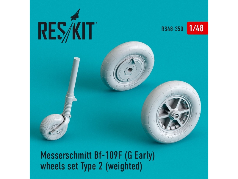 Messerschmitt Bf-109f (G Early) Wheels Set Type 2 (Weighted) - image 1