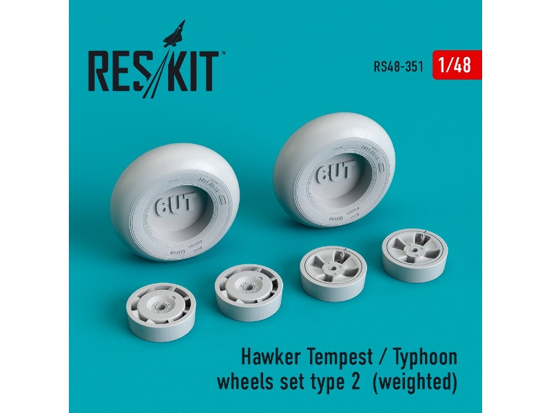 Hawker Tempest/Typhoon Wheels Set Type 2 (Weighted) - image 1