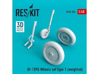 Bf-109g Wheels Set Type 1 (Weighted) - image 1