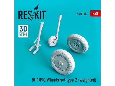 Bf-109g Wheels Set Type 2 (Weighted) - image 1
