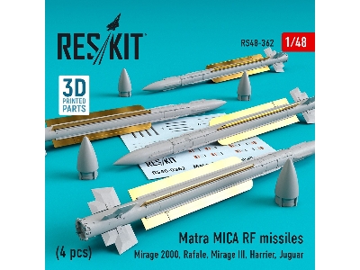 Matra Mica Rf Missiles (4 Pcs) (Mirage 2000, Rafale, Mirage Iii, Harrier, Jaguar) - image 1