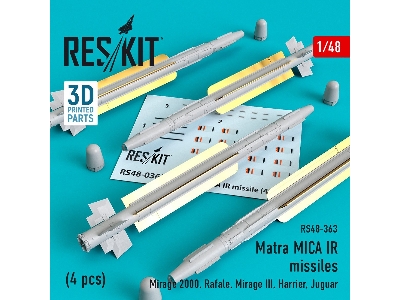 Matra Mica Ir Missiles (4 Pcs) (Mirage 2000, Rafale, Mirage Iii, Harrier, Jaguar) - image 1