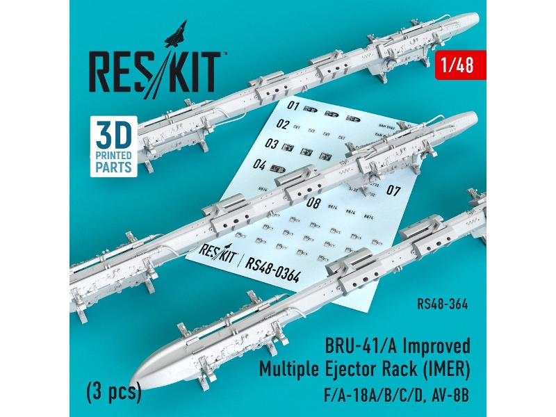 Bru-41/A Improved Multiple Ejector Rack (Imer) (3 Pcs) (F/A-18a/B/C/D, Av-8b) - image 1 Bru-41/A Improved Multiple Ejector Rack (Imer) (3 Pcs) (F/A-18a/B/C/D, Av-8b) - image 1