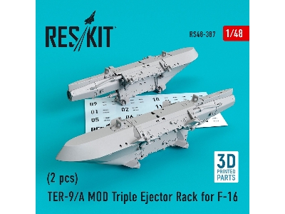 Ter-9/A Mod Triple Ejector Rack For F-16 (2 Pcs) (3d Printing) - image 1