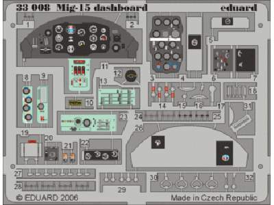 MiG-15 dashboard 1/32 - Trumpeter - image 1