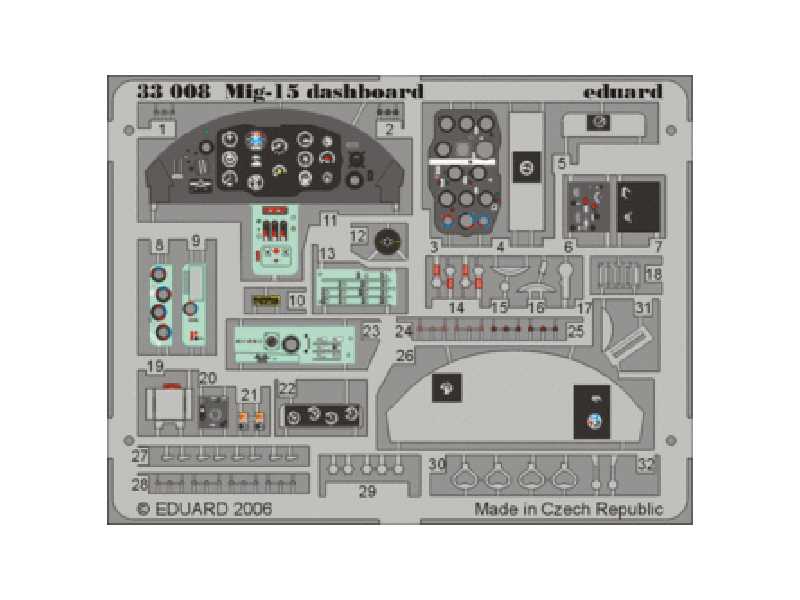 MiG-15 dashboard 1/32 - Trumpeter - image 1