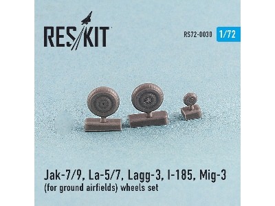 Jak-7/9, La-5/7, Lagg-3, I-185, Mig-3 (For Ground Airfields) Wheels Set - image 2