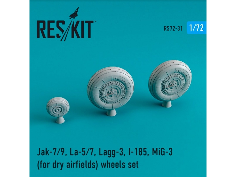 Jak-7/9, La-5/7, Lagg-3, I-185, Mig-3 (For Dry Airfields) Wheels Set - image 1