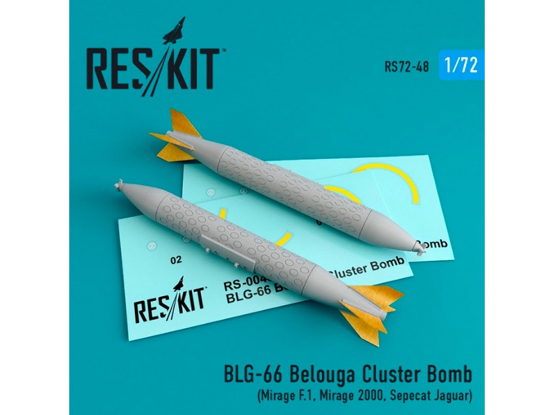 Blg-66 Belouga Cluster Bomb (2 Pcs) (Mirage F.1, Mirage 2000, Sepecat Jaguar) - image 1