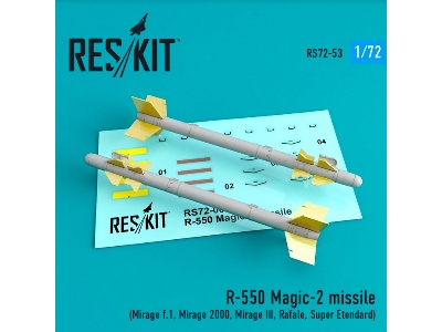 R-550 Magic-2 Missile (4 Pcs) (Mirage F.1, Mirage 2000, Mirage Iii, Rafale, Super Etendard) - image 1