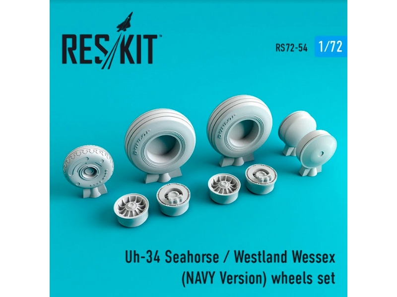 Uh-34 Seahorse / Westland Wessex (Navy Version) Wheels Set - image 1