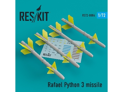 Rafael Python 3 Missile (4 Pcs) (Iai Kfir, F-15c/I, F-16i, Jf-17, Mig-21, Mirage F.1) - image 1