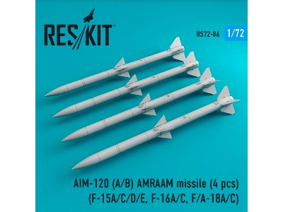 Aim-120 (A/B) Amraam Missile (4 Pcs) (F-15a/C/D/E, F-16a/C, F/A-18a/C) - image 1