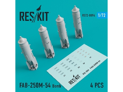 Fab-250M-54 Bomb (4 Pcs) (Mig-21/23/27/29, Su-7/17/20/22/24/25/27/30/34, Yak-130) - image 1