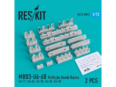 Mbd3-u6-68 Multiple Bomb Racks (Su-17, Su-24, Su-30, Su-34, Su-35) (2 Pcs) - image 1