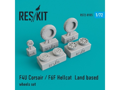 F4u Corsair / F6f Hellcat Land Based Wheels Set - image 1
