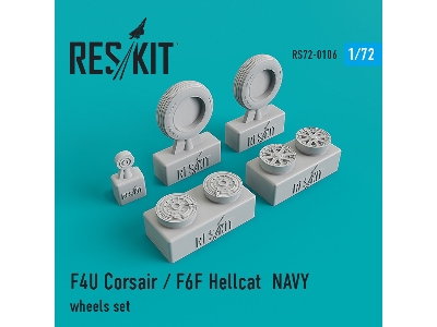 F4u Corsair / F6f Hellcat Navy Wheels Set - image 1