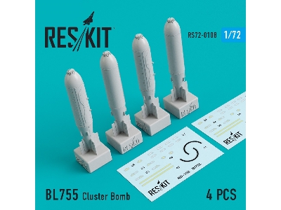 Bl755 Cluster Bomb (4 Pcs) (Jaguar, Harrier, Phantom, Mig-27) - image 1