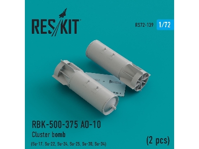 Rbk-500-375 AO-10 Cluster Bomb (2 Pcs) (Su-17, Su-22, Su-24, Su-25, Su-30, Su-34) - image 1