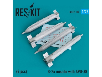 S-24 Missile With Apu-68 (4 Pcs) Mig-21, Mig-23, Mig-27, Mig-29,su-7, Su17, Su-25, Su-24, Mi-24 - image 1