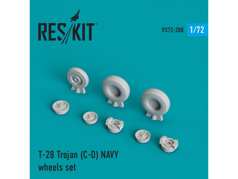 T-28 Trojan (C-d) Navy Wheels Set - image 1 T-28 Trojan (C-d) Navy Wheels Set - image 1