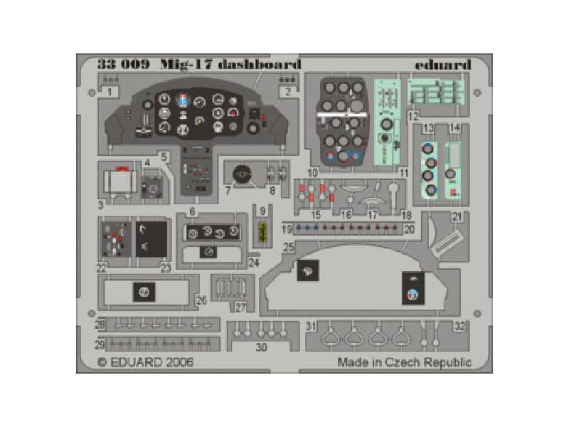 MiG-17 dashboard 1/32 - Trumpeter - image 1