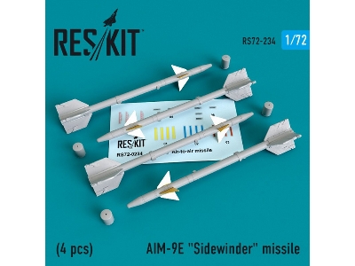 Aim-9e Sidewinder Missile (4 Pcs) A-4, A-6, A-7, F-4, F-8, F-100, F-104, F-105, Mirage Iii, - image 1