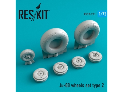 Ju-88 Wheels Set  Type 2 - image 1