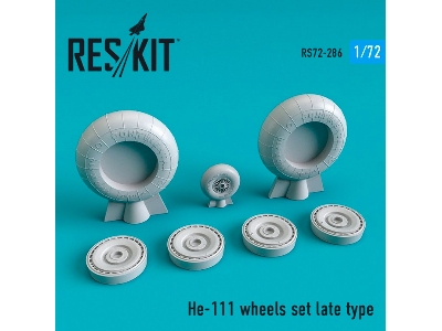 He-111 Wheels Set Late Type - image 1