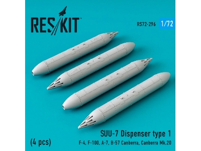 Suu-7 Dispenser Type 1 4 Pcs F-4, F-100, A-7, B-57 Canberra, Canberra Mk.20 - image 1