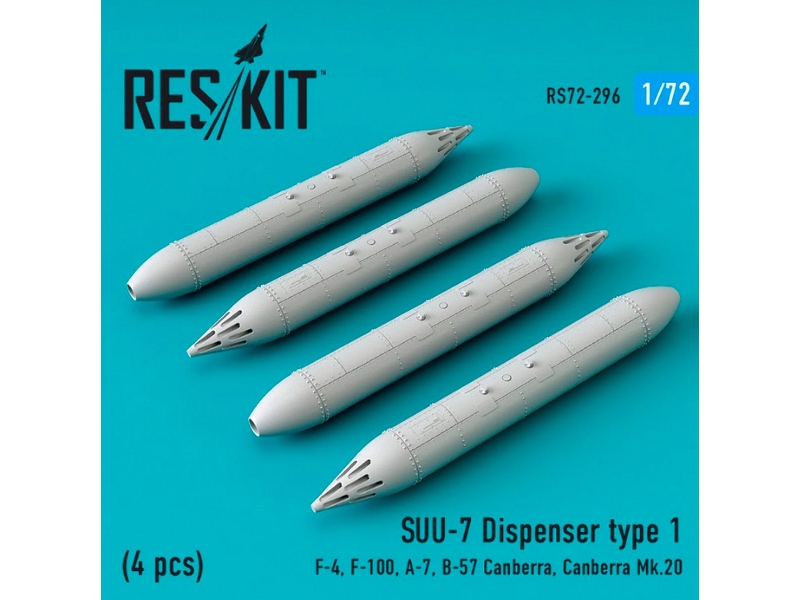 Suu-7 Dispenser Type 1 4 Pcs F-4, F-100, A-7, B-57 Canberra, Canberra Mk.20 - image 1 Suu-7 Dispenser Type 1 4 Pcs F-4, F-100, A-7, B-57 Canberra, Canberra Mk.20 - image 1