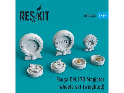 Fouga Cm.170 Magister Wheels Set Weighted - image 1