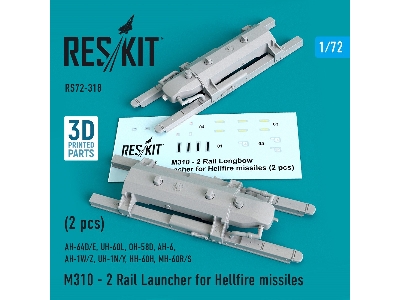 M310 - 2 Rail Launcher For Hellfire Missiles (2 Pcs) (Ah-64d/E, Uh-60l, Oh-58d, Ah-6, Ah-1w/Z, Uh-1n/Y, Hh-60h, Mh-60r/S) - imag