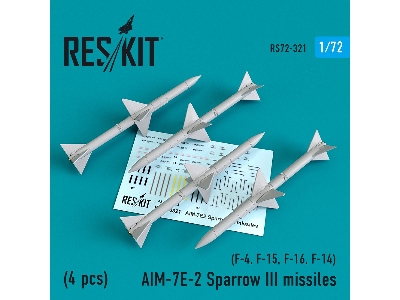 Aim-7e-2 Sparrow Iii Missiles 4pcs F-4, F-15, F-16, F-14 - image 1