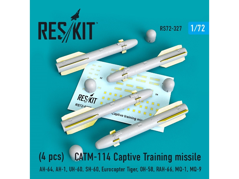 Catm-114 Captive Training Missiles (4 Pcs) (Ah-64, Ah-1, Uh-60, Sh-60, Eurocopter Tiger, Oh-58, Rah-66, Mq-1, Mq-9) - image 1