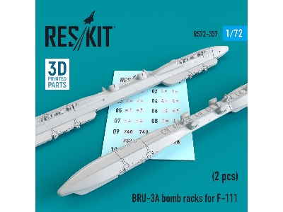 Bru-3a Bomb Racks For F-111 (2 Pcs) (3d Printing) (1/72) - image 1